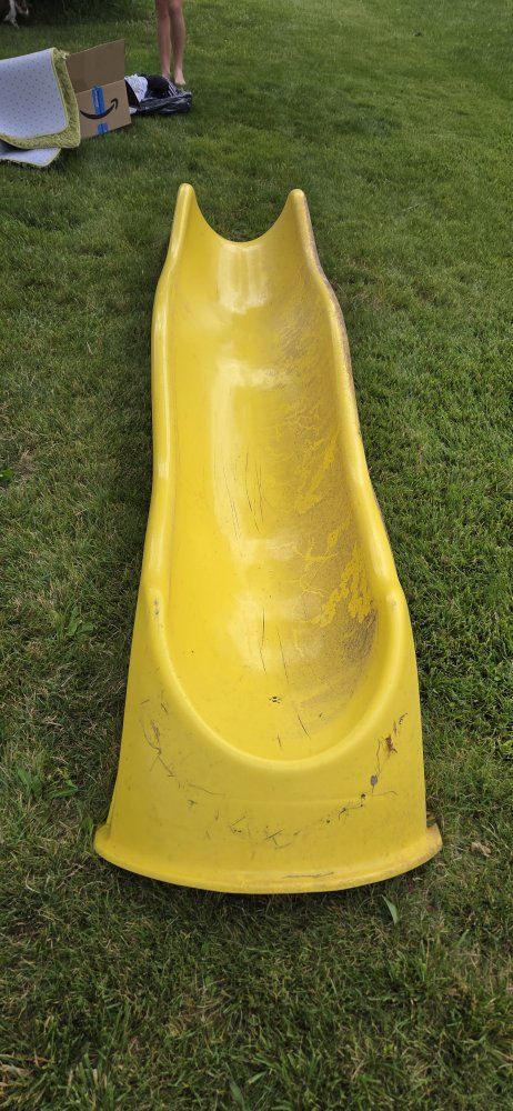 Yellow Plastic Playground Slide