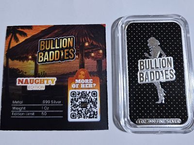 1 oz .999 Fine Silver Bar - Bullion Baddies Anaya Aura Naughty Edition COA #/50