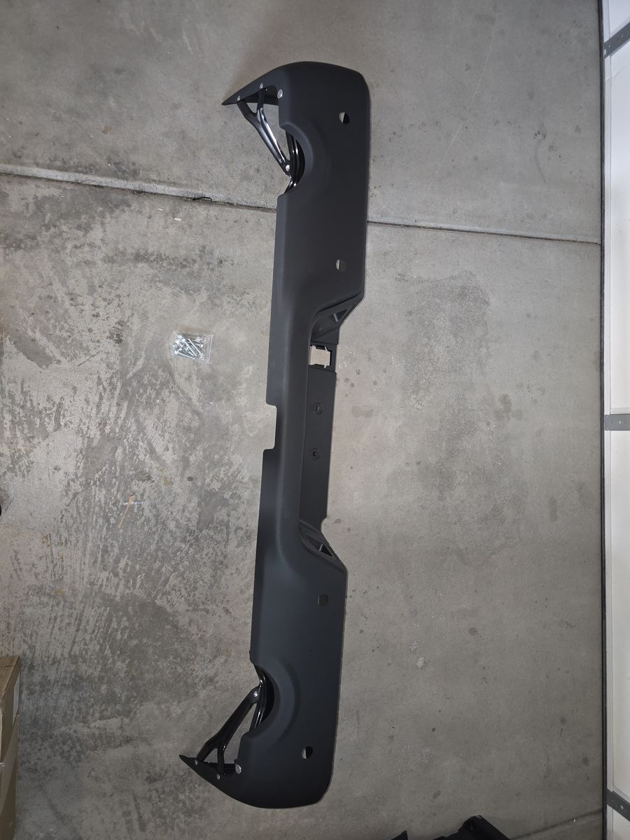 Black Rear Bumper Assembly for 09-18 Dodge Ram 1500, 10-18 Ram 2500/3500, 19-23 Ram 1500 w/Sensor Hole