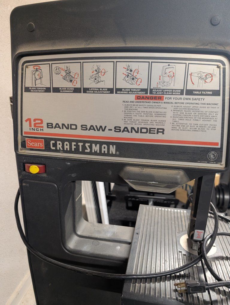 Craftsman 12 Inch Band Saw Sander with Stand and Motor