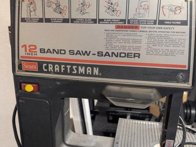 Craftsman 12 Inch Band Saw Sander with Stand and Motor
