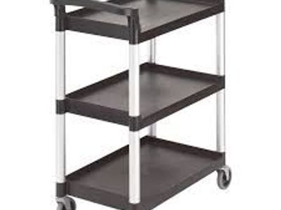 Cambro KD BC331KD Service and Busing Cart, Black 747279 #105919