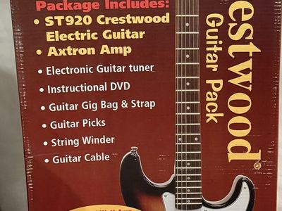 NEW in BOX Crestwood Electric Guitar and Amp Pack