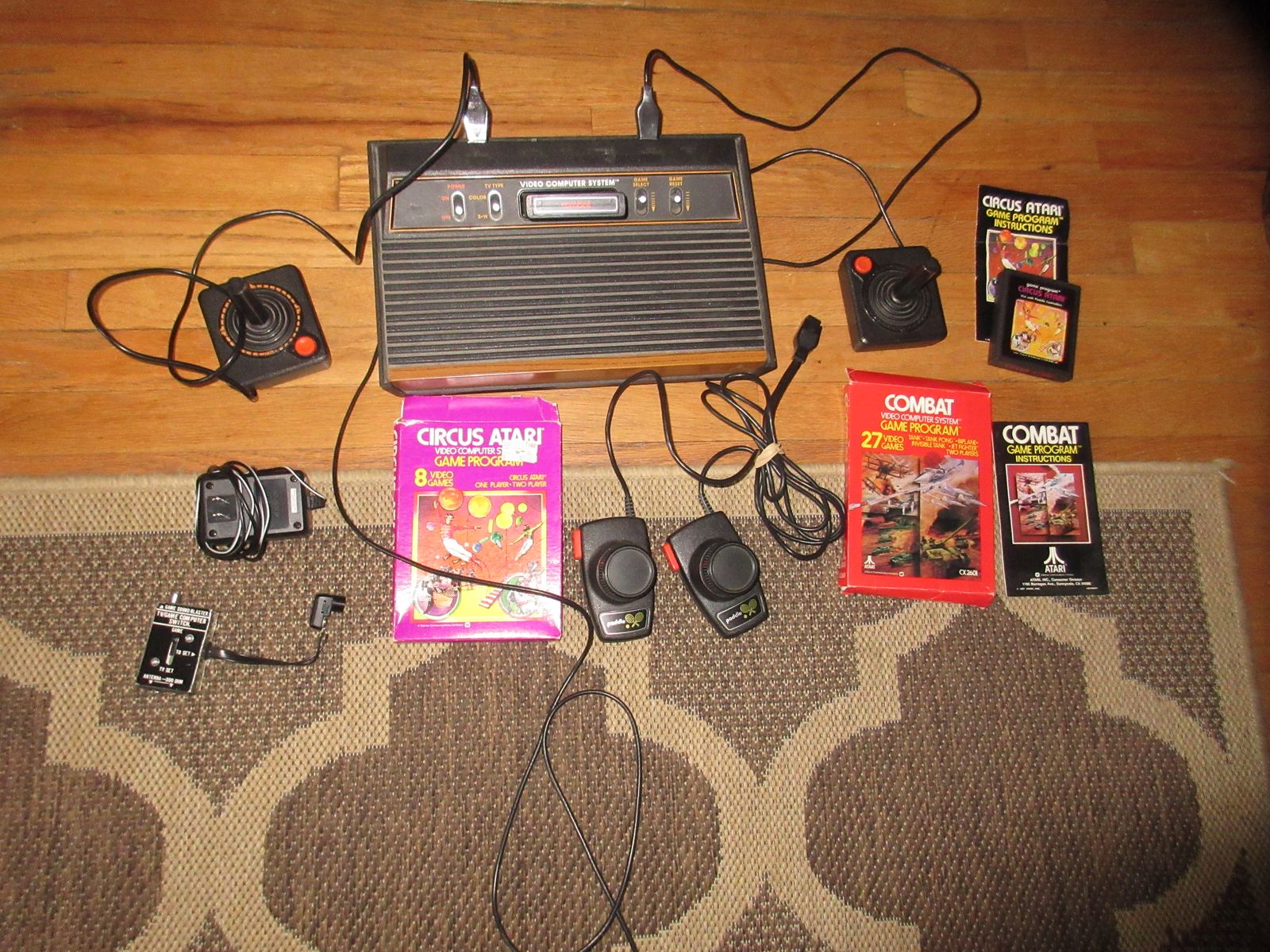 Atari 2600 Console Working OK + 3 Games + Controls