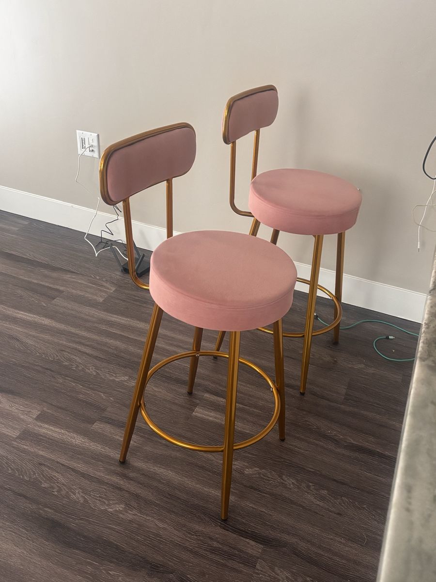 2 Rose Gold Barstools