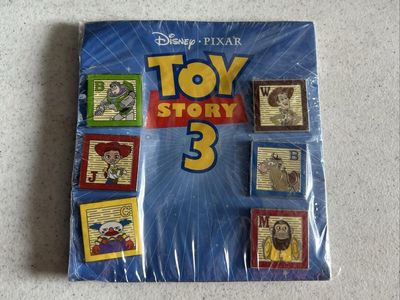 Disney Pixar Toy Story 3 6-Piece Block Character Enamel Pin Set New