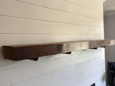Rustic Wood Floating Mantel Shelf