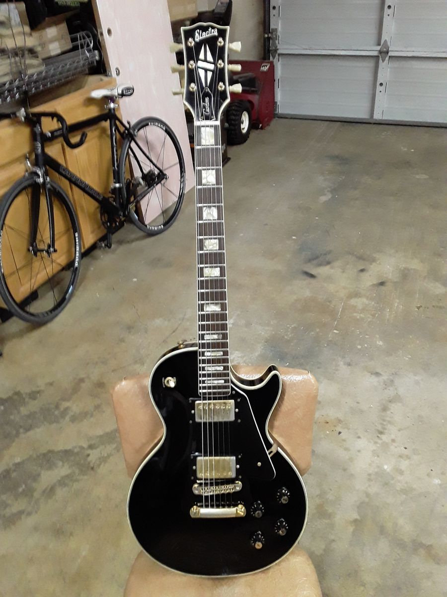 70s Lawsuit headstock Electra Les Paul custom black beauty Japan / Maxon / case