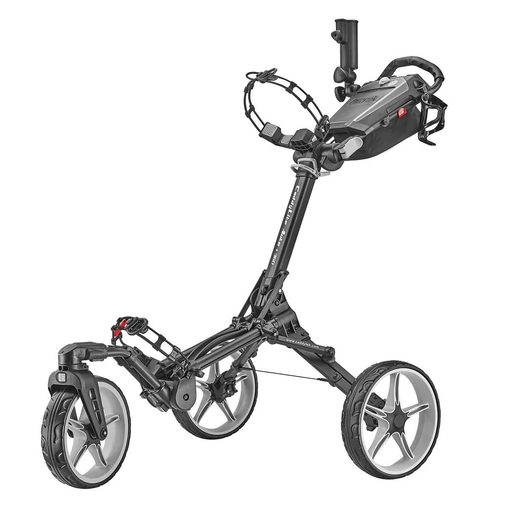 Caddytek Lite Auto +360 3 Wheel Golf Cart, Gray 1838451 #103746