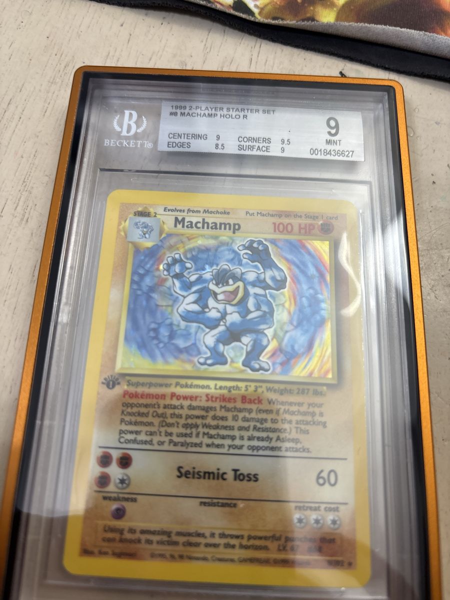 1999 Pokémon Machamp Holo 1st Edition BGS 9 Mint Graded Card
