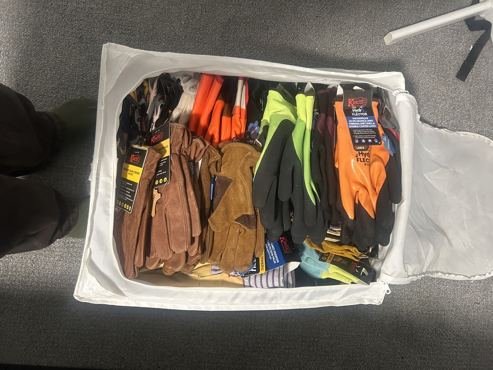 Box of kinco gloves 