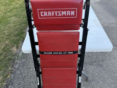 Craftsman 2-in-1 Mechanic's Creeper Seat & Lay-Flat Board, Red/Black, Gently Used
