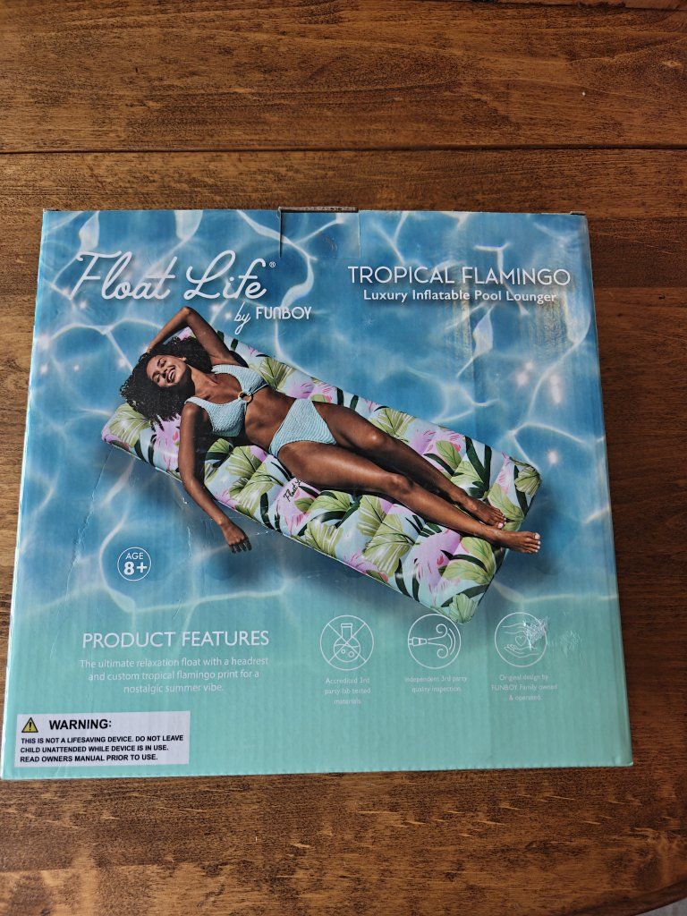 FUNBOY Tropical Flamingo Inflatable Pool Lounger