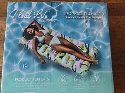 FUNBOY Tropical Flamingo Inflatable Pool Lounger