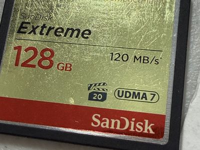 SanDisk Extreme 128GB UDMA 7 CF card