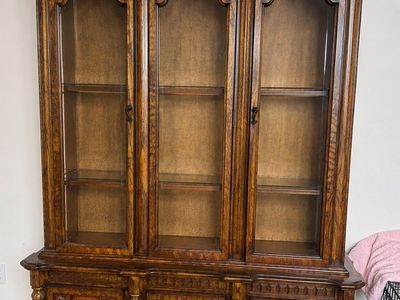 Dark Wood Display Hutch