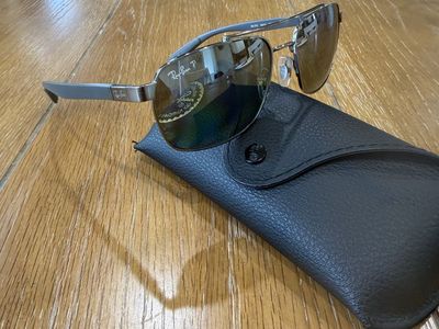 Ray-Ban RB3701 Chromance Polarized Sunglasses with Case - Gunmetal/Brown Mirrored
