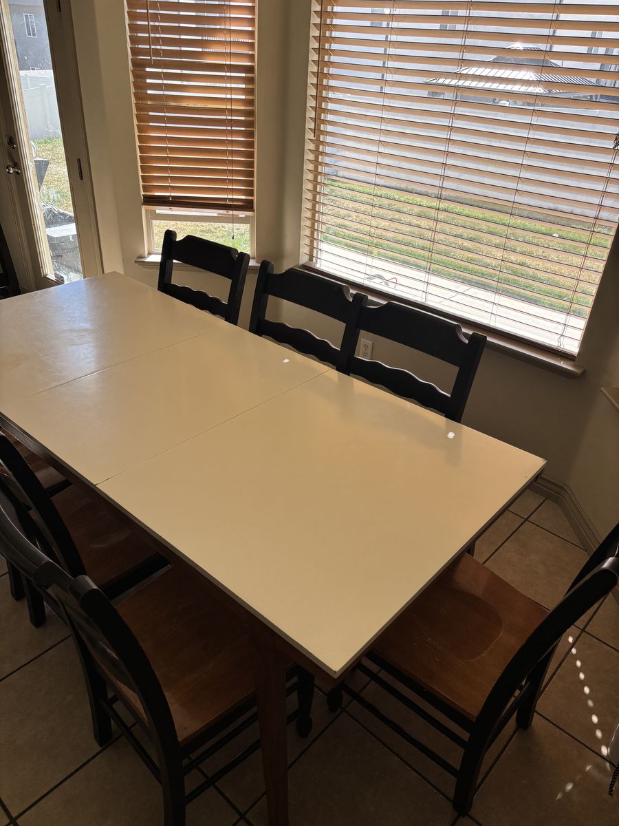 FREE Used 8 Person Wood Chair And Table
