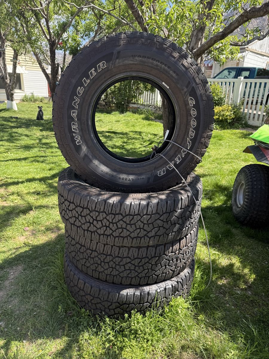 Set of 4 Goodyear Wrangler Workhorse AT Tires LT285/70R17