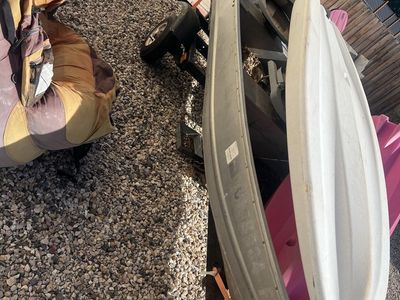 Aluminum fishing boat and trailer 10 ft long
