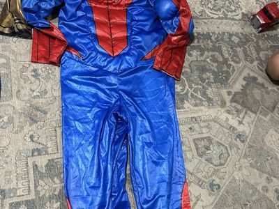 Marvel Spider-Man Halloween Costume Jumpsuit with Mask, Kids' Size Medium