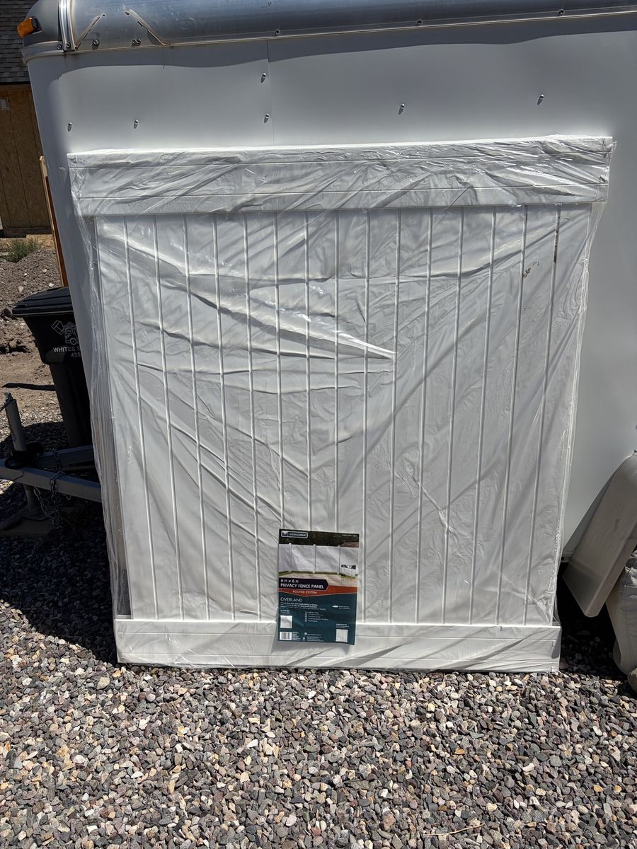 Brand New Veranda 6’ x 6’ White Vinyl Privacy Fence Panels – 14 Available