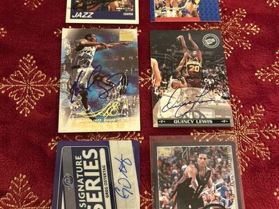 (6) Autograph UTAH JAZZ NBA Auto Signed Card Lot