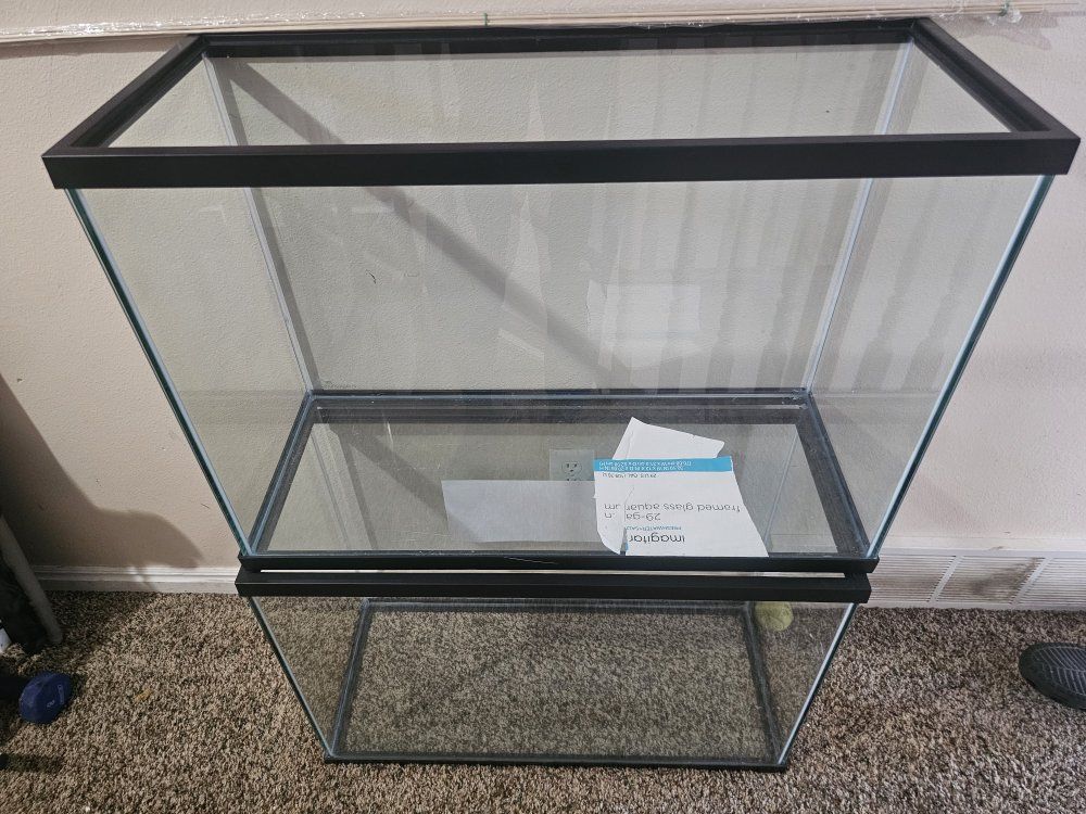 Framed Glass Aquarium Tank 29 Gallon (?)