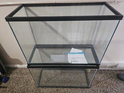 Framed Glass Aquarium Tank 29 Gallon (?)