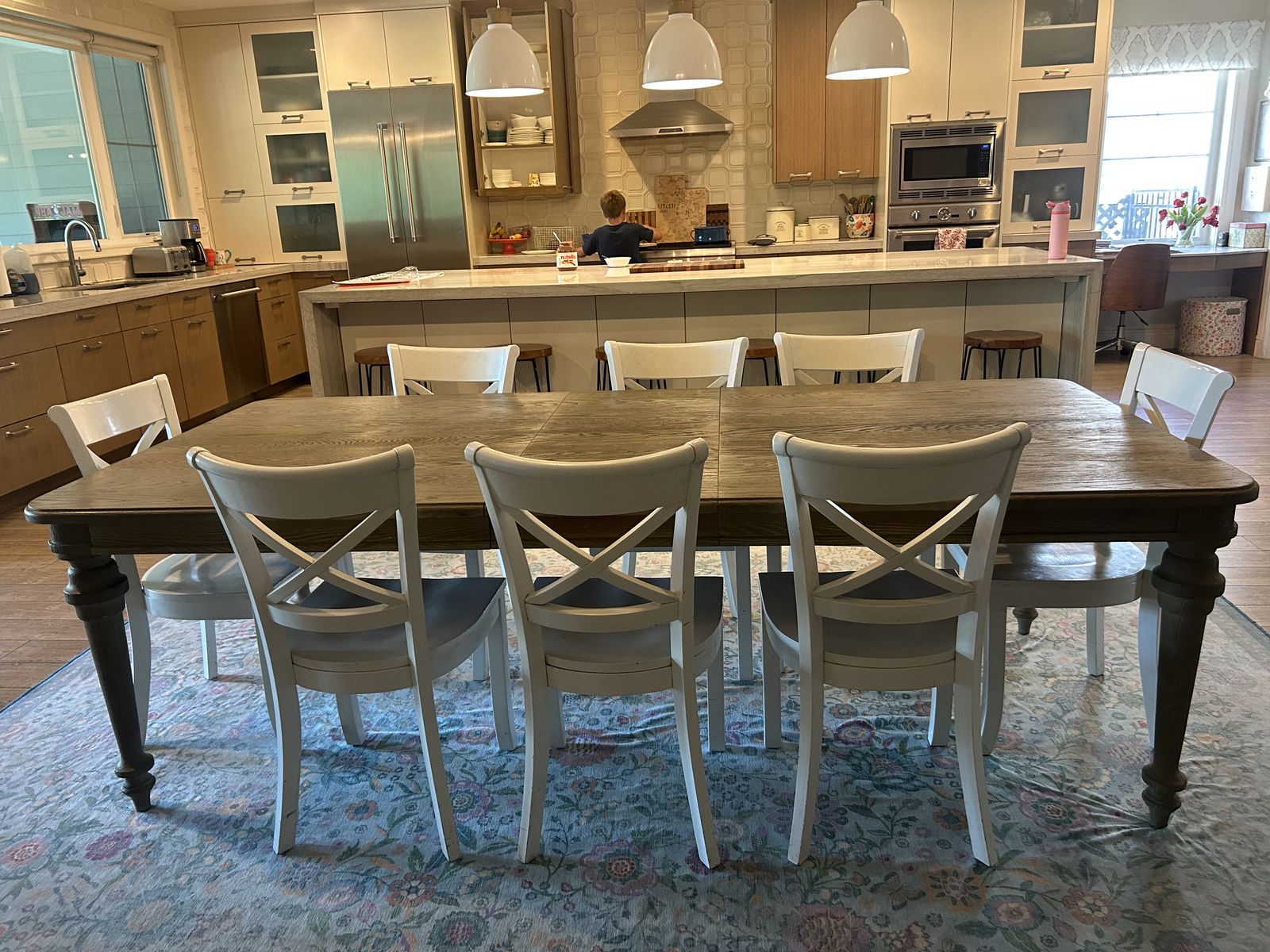 Dining Table and Crate and Barrel Chairs