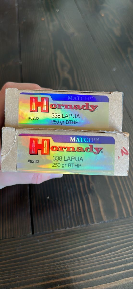Hornady Match .338 Lapua 250 gr BTHP Ammunition - 40 Rounds