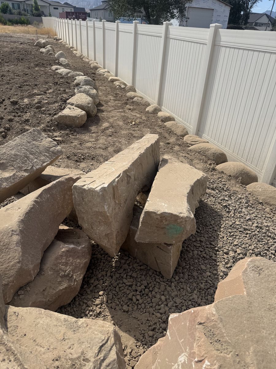 Large landscape boulders/steps
