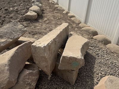 Large landscape boulders/steps