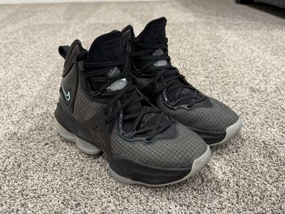 Nike LeBron 19 Black Mint Teal Basketball Shoes Youth Size 6Y