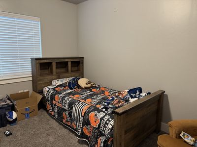 Twin bed with headboard and footboard