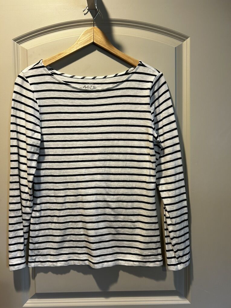 J.Crew ArtisT Tee Long Sleeve T-Shirt Striped