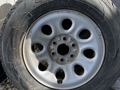 Corsa Highway Terrain 245/70R17 110T Tires (Set of 4) with Steel Rims, Good Tread on 1 tire, the other 3 are low tread