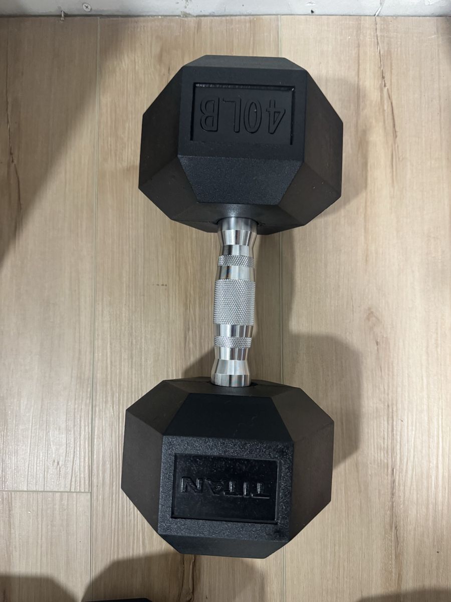 Titan Fitness 40lb Hex Head Dumbbell - Single