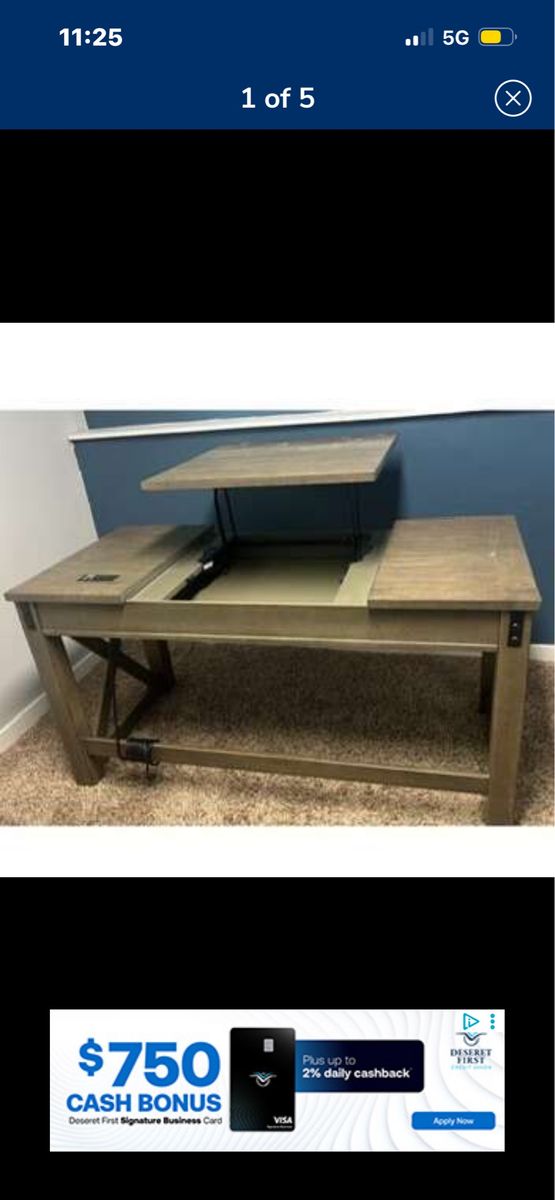 Wooden Sit-Stand Desk - Excellent Condition selling as-is