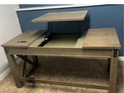 Wooden Sit-Stand Desk - Excellent Condition selling as-is