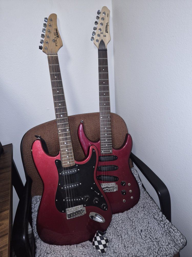 Kramer Focus 111S & ESP LTD M-50 Electric Guitars - Red, Used