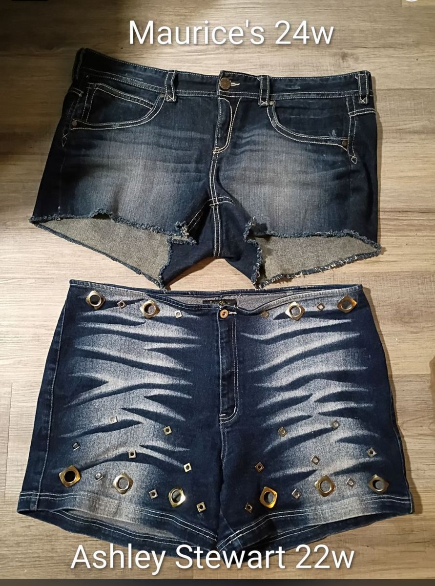 Lot of 2 denim shorts plus 24w 22w