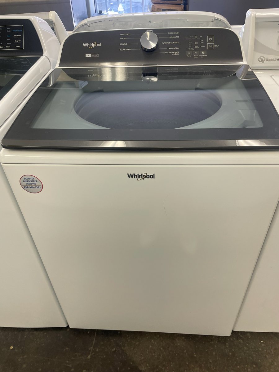 Whirlpool White Top Load Washer - Deep Fill, Wrinkle Control, 2-in-1 Removable Agitator
