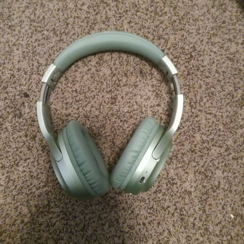 Green headphones