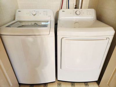 LG Top Load Washer & Electric Dryer Set - White, Excellent Condition, User Manuals Included