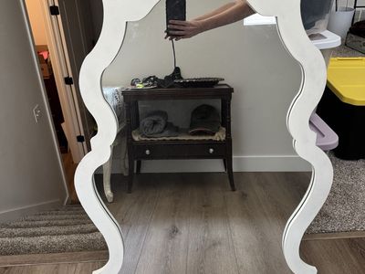 Ornate White Mirror