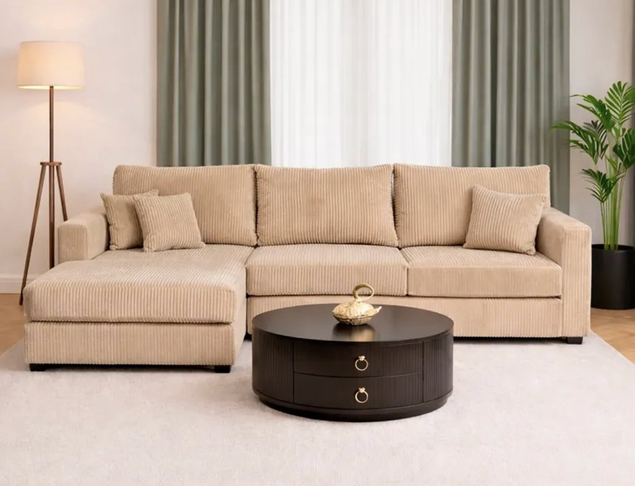  RIBBED CHENILLE SECTIONAL – WEEKEND DEAL 