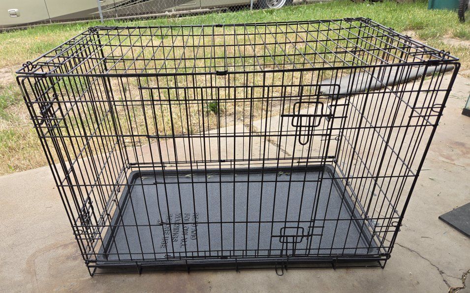 36 inch medium dog crate foldable with tray