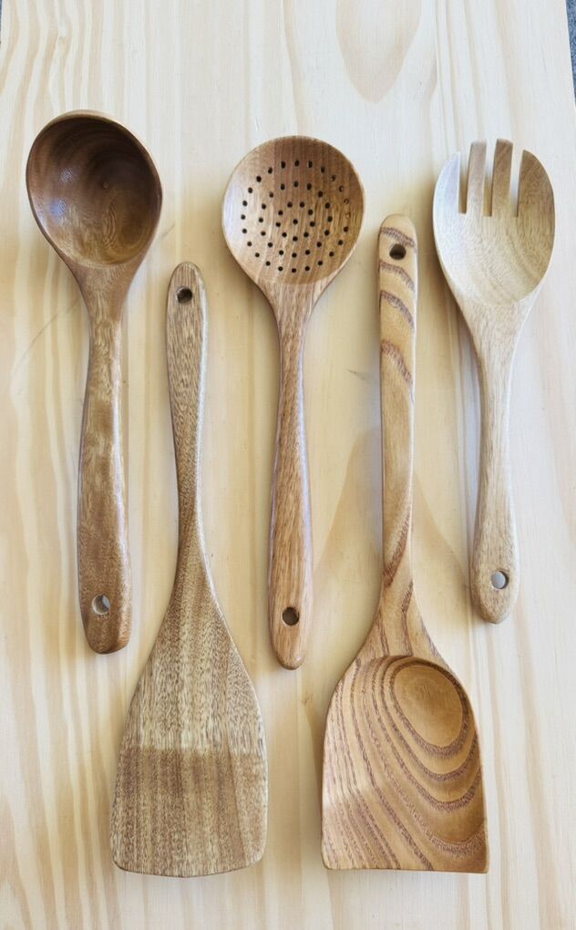 Wood Utensils Set for Cookin Utensils Set 5 $8