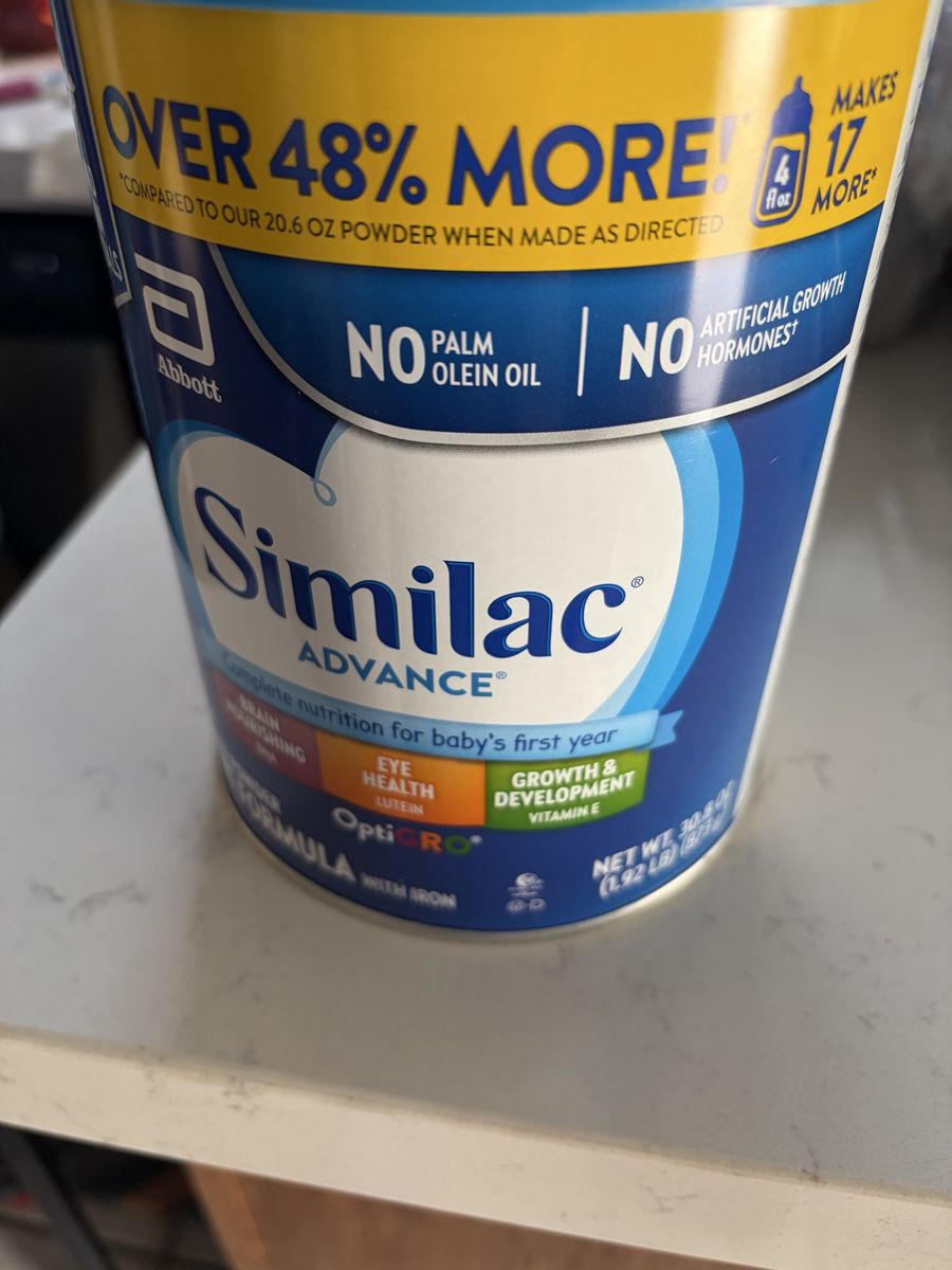 So milac Advance Infant Formula with Iron, Baby's First Year, 30.8 oz